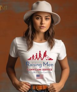 Rodney Smith Jr Raising Men Lawn Care Service Giving Back To The Community Usa Flag t shirt