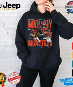 Rome Odunze Caleb Williams D.J. Moore Chicago Bears Midway Monsters Graphic t shirt