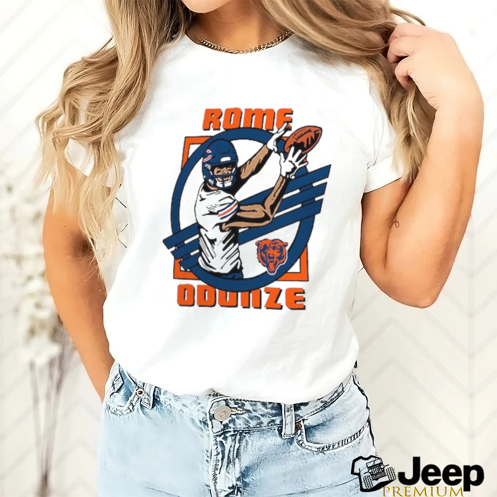 Rome Odunze Chicago Bears Homage Caricature Player Tri Blend T Shirt