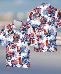 Rooster, 4th Of July Hawaiian Shirt