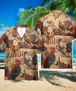 Rooster Vintage AOP Hawaiian Shirt Beach Lover Summer Gift Shirt