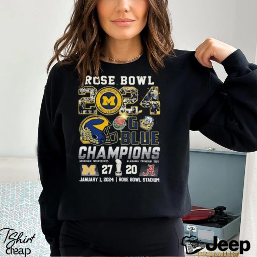 Rose Bowl 2024 Go Blue Champions Michigan Wolverines shirt