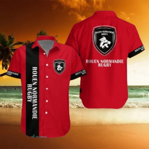 Rouen Normandie Rugby Combo Hawaiian Shirt And Shorts For Men Women Summer Beach