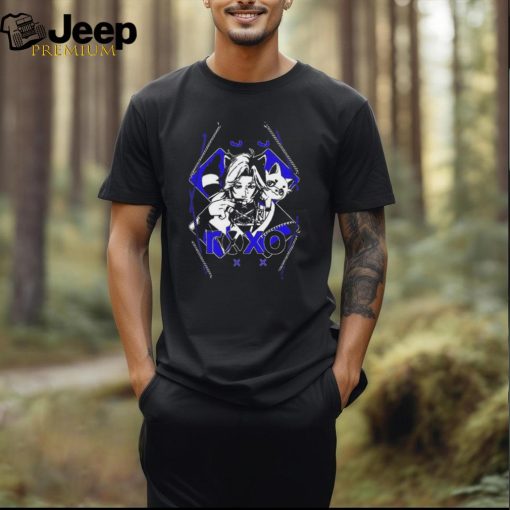 Roxoah Indigo Raccoon Black Shirt