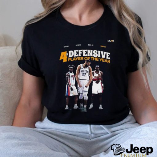 Rudy Gobert wins his 4x Defensive Player of the Year shirt