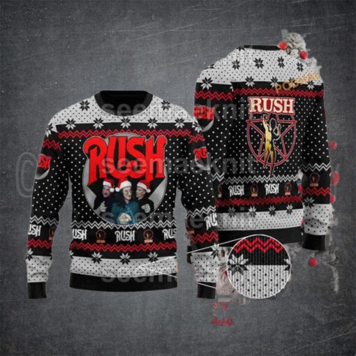 Rush Band Canadian Rock Band Chirstmas Gifts 2024 Xmas For Family And Friends Ugly Sweater