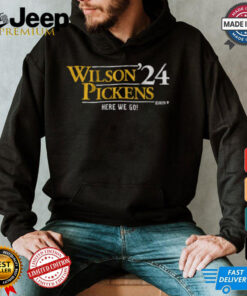 Russell Wilson & George Pickens Wilson Pickens ’24 Here We Go Pittsburgh Steelers T Shirts