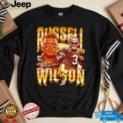 Russell Wilson number 3 Pittsburgh Steelers football player signature vintage shirt