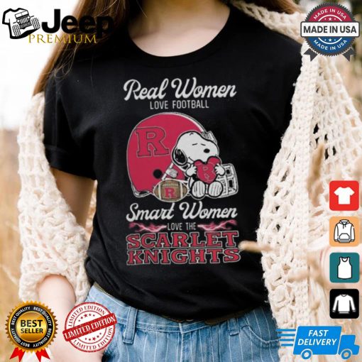 Rutgers Scarlet Knights x Snoopy Real Women Love Football Smart Women Helmet 2024 Shirt