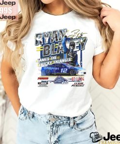 Ryan Blaney Checkered Flag Sports Heather Gray 2024 The Great American Getaway 400 Race Winner T shirt