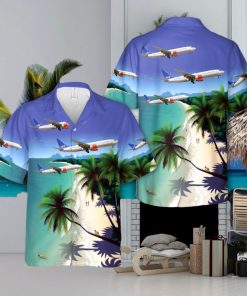 SAS Scandinavian Airlines Boeing 737 800 airplane 3D Hawaiian Shirt Beach Lover Gift