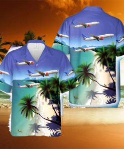 SAS Scandinavian Airlines Boeing 737 800 airplane Hawaiian Shirt Tropical Summer