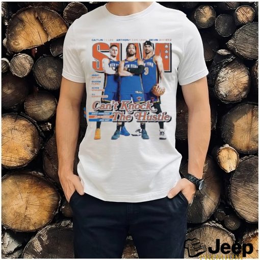 SLAM 249 New York Knicks Can’t Knock The Hustle Donte DiVincenzo Jalen Brunson And Josh Hart Shirt