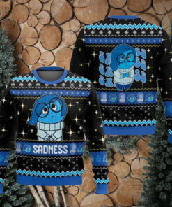 Sadness Inside Out Ugly Christmas Sweater