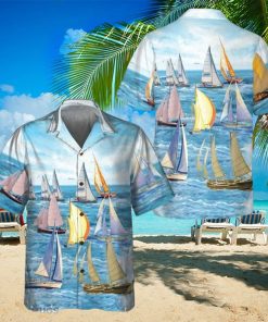 Sailing Boats Hawaiian Shirt Aloha Casual Shirt For Men And Women