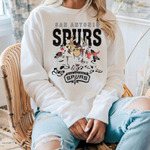 San Antonio Spurs Looney Tunes characters NBA basketball shirt