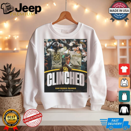 San Diego Padres Clinched 2024 MLB Postseason Poster t shirt