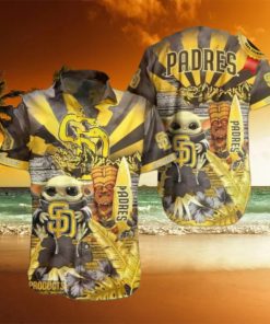 San Diego Padres Mlb Baby Yoda Hawaiian Shirt Men Youth Padres Aloha Shirt