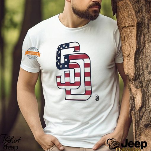 San Diego Padres S D logo x Flag of the United States shirt