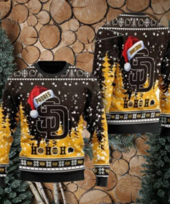 San Diego Padres Ugly Christmas Sweater Ho Ho Ho Santa Hat