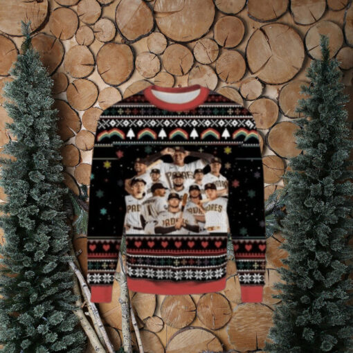 San Diego Padres Ugly Sweater Team Players Christmas