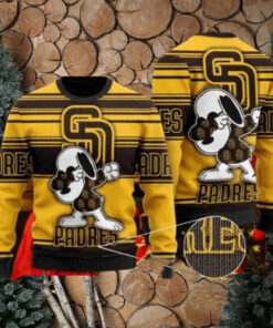 San Diego Padres Ugly Sweater With Snoopy Dabbing Design