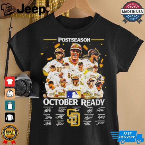 San Diego Padres team 2024 October ready postseason signatures shirt