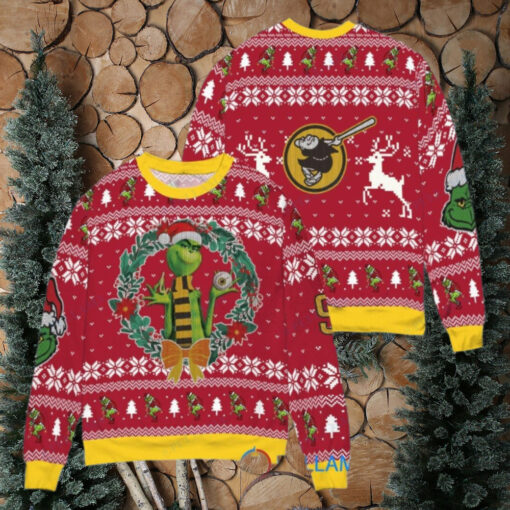 San Diego Padres x Grinch Dr. Seuss How the Grinch Stole Christmas MLB with World Series Trophy Ugly Christmas Sweater Red