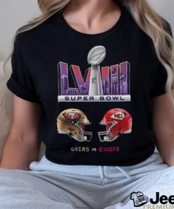 San Francisco 49Ers vs. Kansas City Chiefs Helmet Super Bowl LVIII Shirt