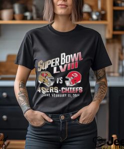 San Francisco 49Ers vs. Kansas City Chiefs Super Bowl LVIII 2024 Helmet Shirt