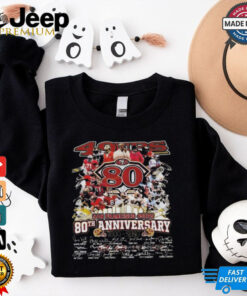 San Francisco 49ers 80th Anniversary 1944 2024 Signatures Shirt