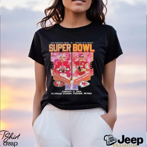 San Francisco 49ers And Kansas City Chiefs Super Bowl 2024 At Las Vegas Shirt