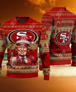 San Francisco 49ers Christmas Donald Trump Knitted Sweater