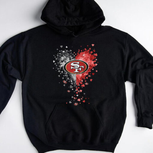 San Francisco 49ers Crystal Heart Shirt