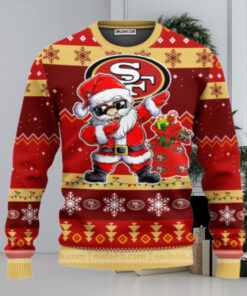 San Francisco 49ers Dabbing Santa Claus Ugly Christmas Sweater