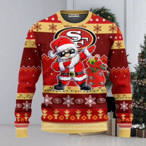 San Francisco 49ers Dabbing Santa Claus Ugly Christmas Sweater