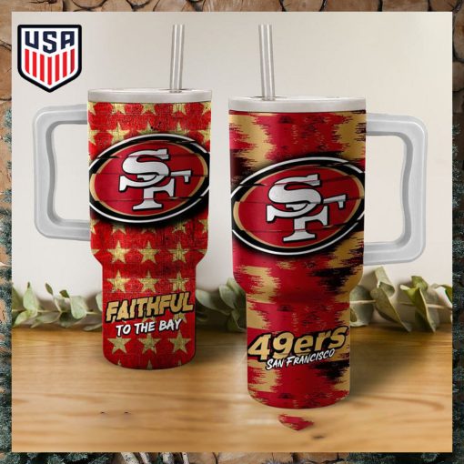 San Francisco 49ers Faithful To The Bay Tumbler With Handle