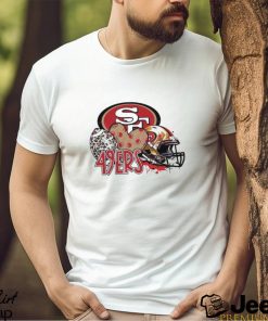 San Francisco 49ers Football Leopard Heart Helmet 2024 Shirt