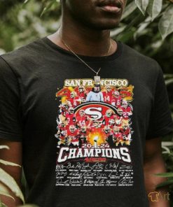 San Francisco 49ers Football Team NFC Championship Champions Signatures Shirt