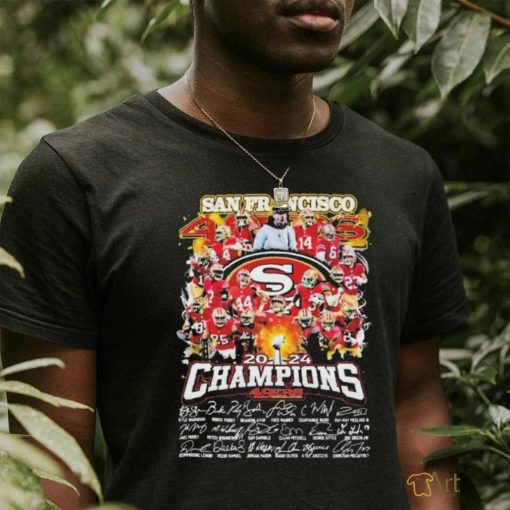 San Francisco 49ers Football Team NFC Championship Champions Signatures Shirt