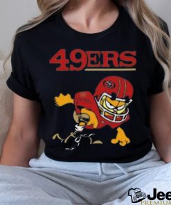 San Francisco 49ers Garfield Cat Grumpy Football Player T Shirt