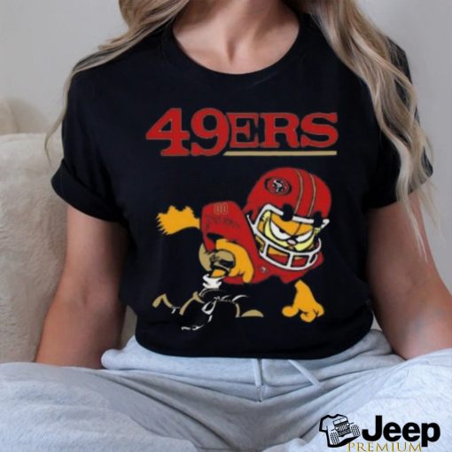 San Francisco 49ers Garfield Cat Grumpy Football Player T Shirt