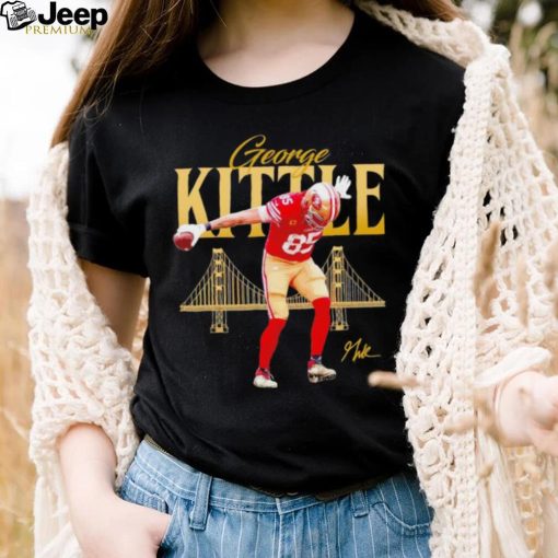 San Francisco 49ers George Kittle Griddy signature bridge shirt