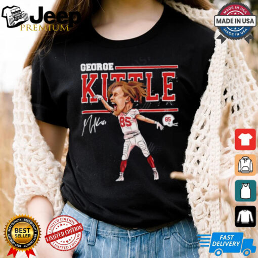 San Francisco 49ers George Kittle cartoon signature shirt