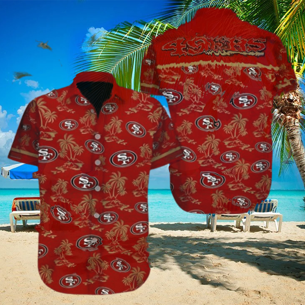 San Francisco 49ers Hawaiian Shirt Island Pattern Summer Beach Gift -  teejeep