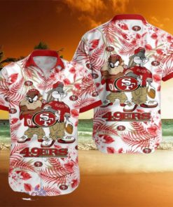 San Francisco 49ers Hawaiian Shirt Taz and Bugs For NFL Team