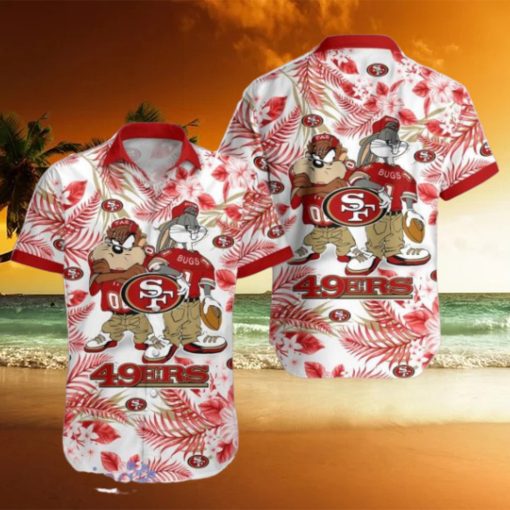 San Francisco 49ers Hawaiian Shirt Taz and Bugs For NFL Team