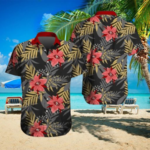 San Francisco 49ers Hawaiian Tracksuit Floral Outfits Button Shirt Beach Shorts