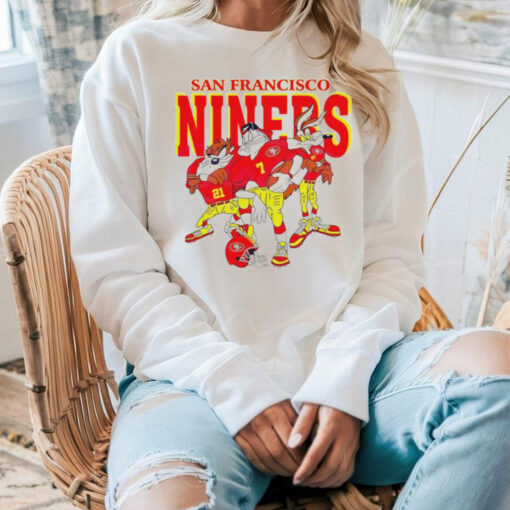 San Francisco 49ers Looney Tunes characters NFL football shirt
