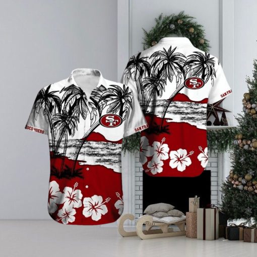 San Francisco 49ers Men’s Hawaiian Shirt Summer Button Down